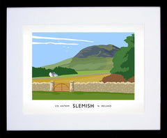 Co Antrim - Slemish Frame Black 40x30 withmount