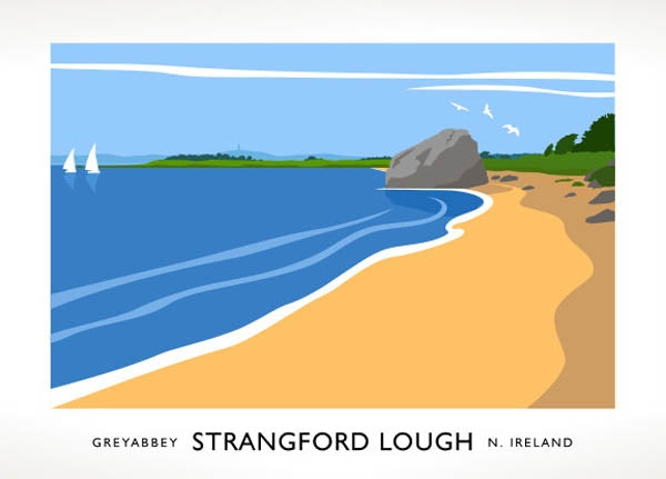 Co Down - Strangford Lough Greyabbey Unframed 70x50