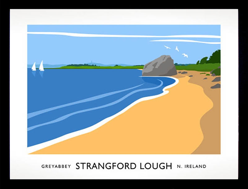 Co Down - Strangford Lough Greyabbey Frame Black 40x30 No Mount