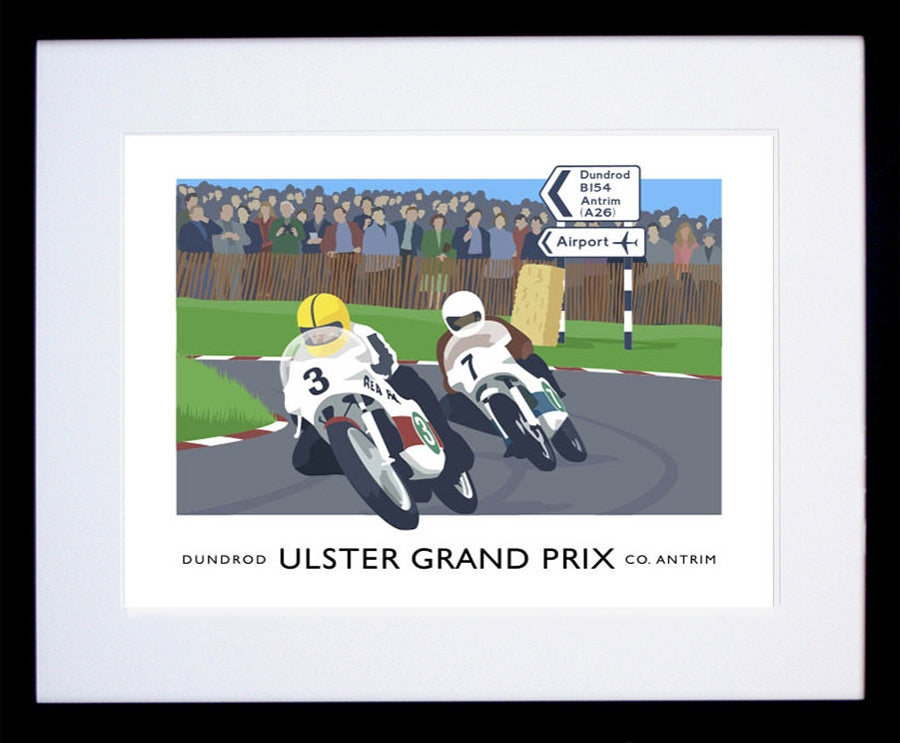 Sport - Ulster Grand Prix Dundrod Frame Black 40x30  With Mount