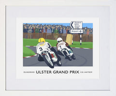 Sport - Ulster Grand Prix Dundrod Frame White 40x30  With Mount