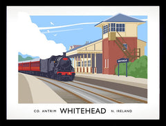 Co Antrim - Whitehead  Frame Black 70x50