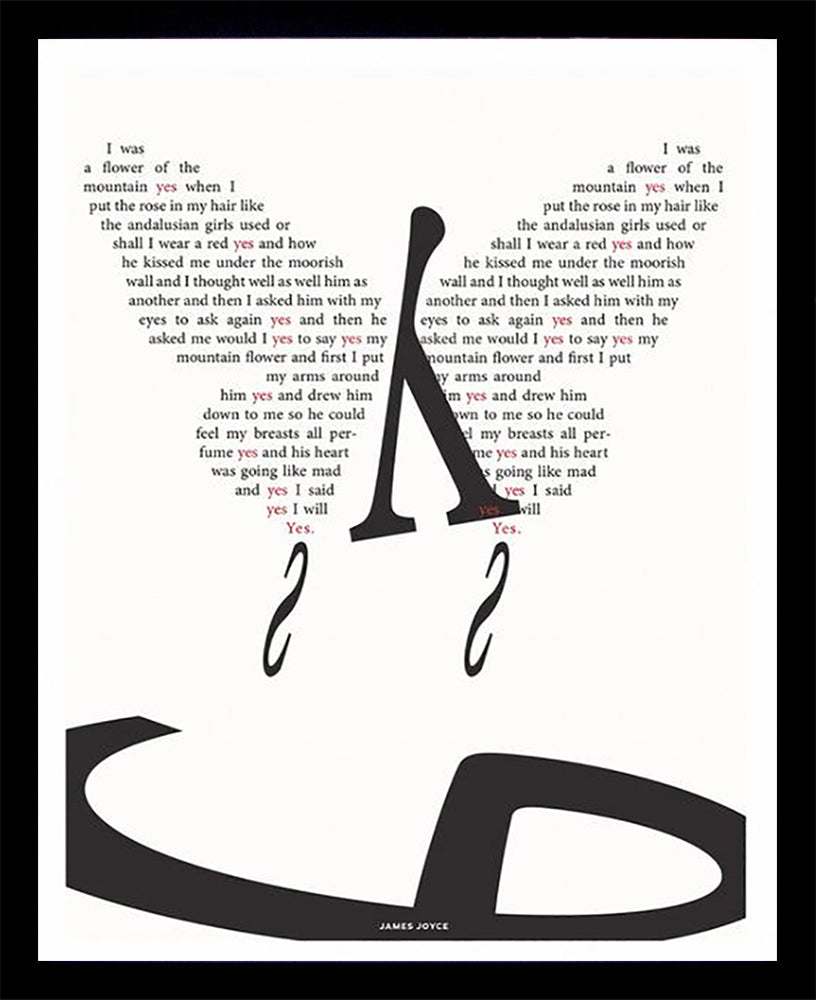 James Joyce - Yes-28 x 35.5-Black Box Frame