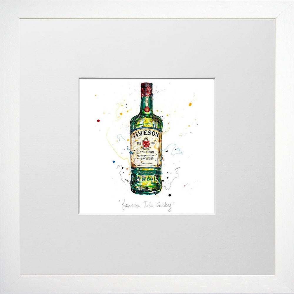 Print Open Edition Drinks - Jameson Irish Whiskey-12 x 12-Small Flat White Frame
