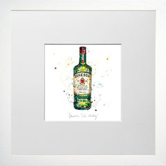 Print Open Edition Drinks - Jameson Irish Whiskey-12 x 12-Small Flat White Frame