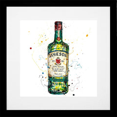 Print Open Edition Drinks - Jameson Irish Whiskey-30 x 30-Black Box Frame (With Mount)