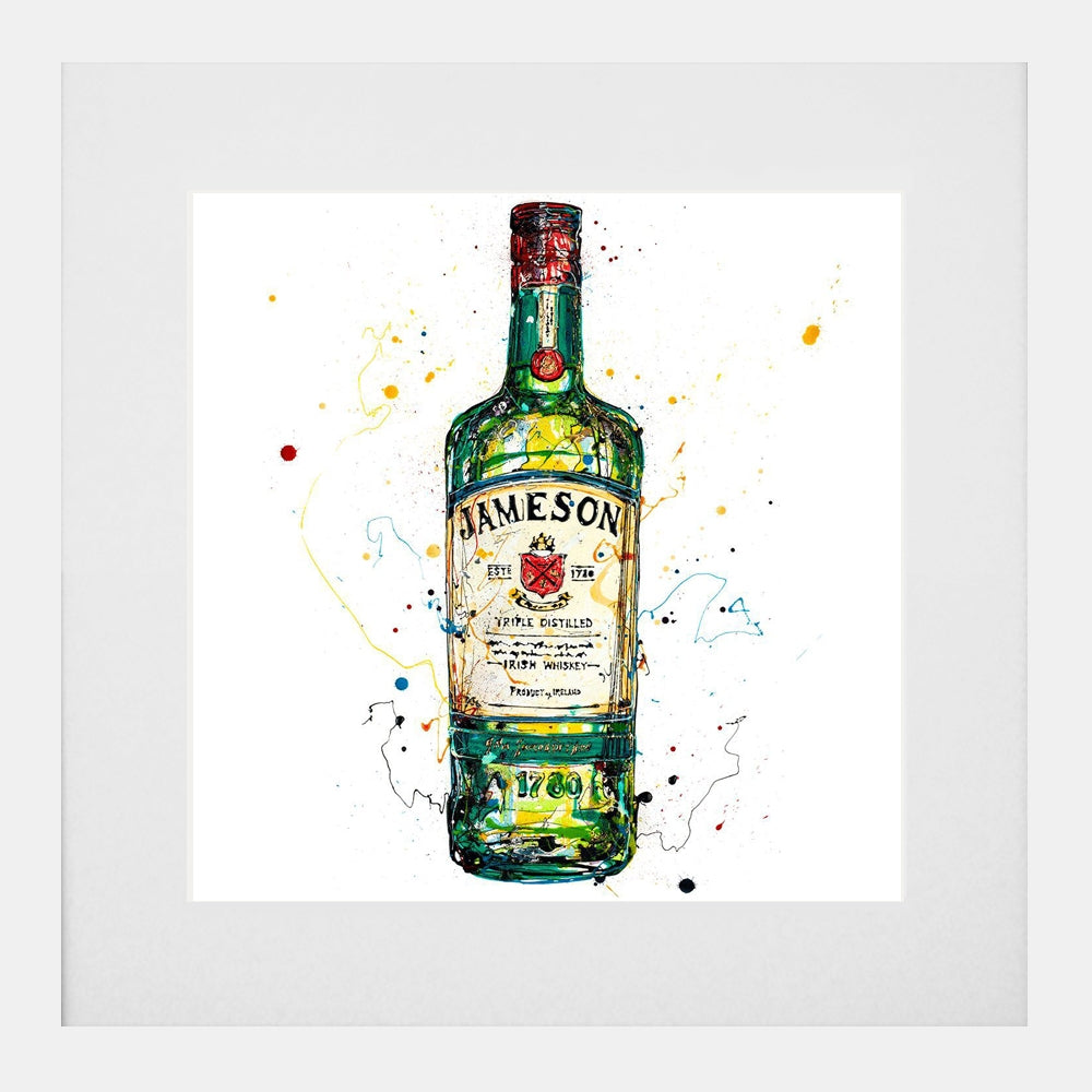 Print Open Edition Drinks - Jameson Irish Whiskey-30 x 30-White Box Frame (With Mount)