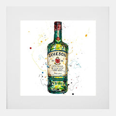 Print Open Edition Drinks - Jameson Irish Whiskey-30 x 30-White Box Frame (With Mount)
