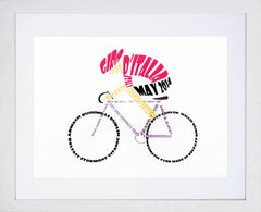 Print - Giro d'Italia White Frame