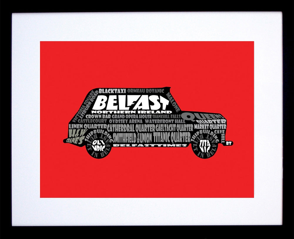 Red Taxi Frame Black