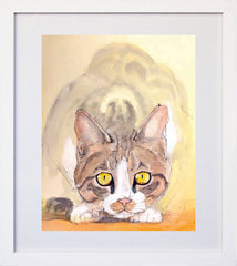 Cat White Frame