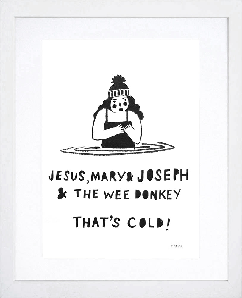 Other - Jesus, Mary And Joseph White Frame
