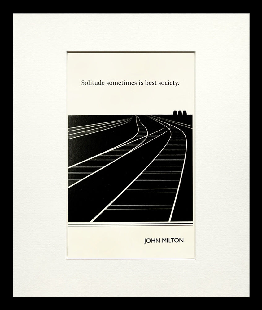 Postcard - John Milton - Small Flat Black Frame