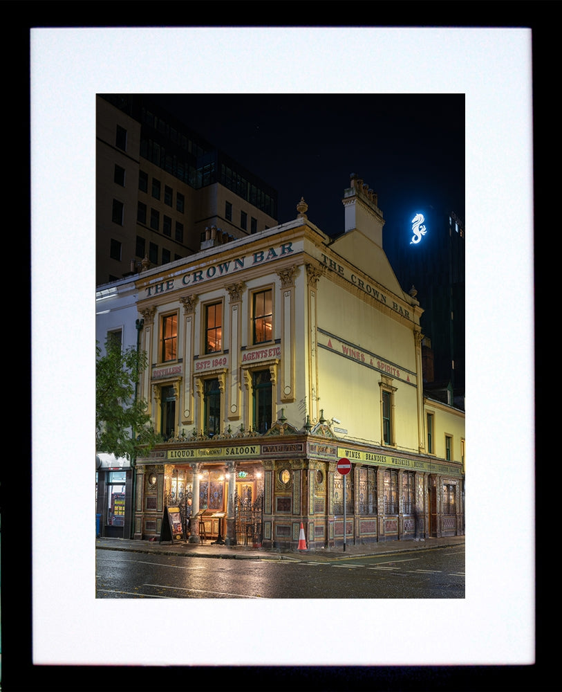 Belfast - The Crown Bar Black Frame