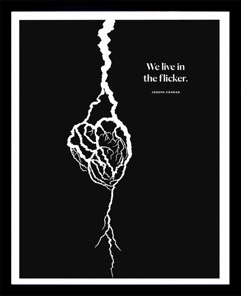 Joseph Conrad - We Live In The Flicker-28 x 35.5-Black Box Frame