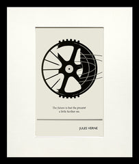 Postcard - Jules Verne - Small Flat Black Frame