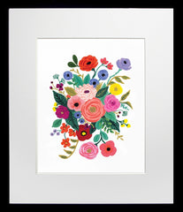 Juliet Rose Bouquet Black Frame