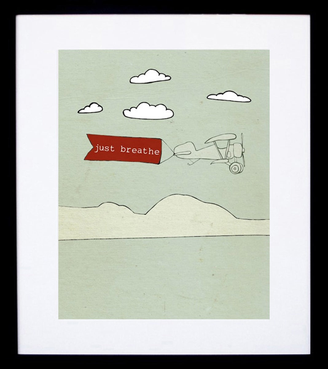 Just Breathe Frame Black