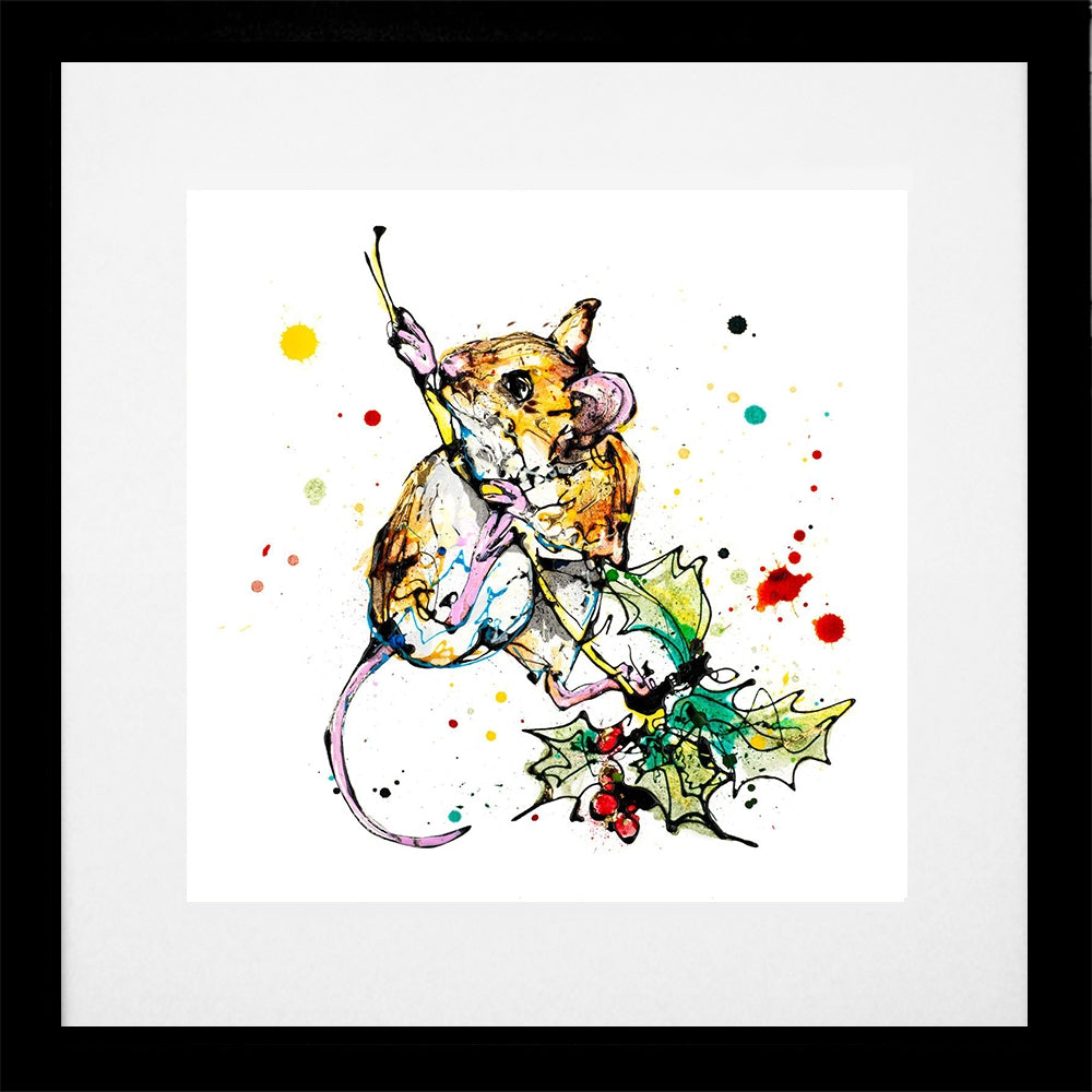 Print Open Edition Floral - Just Hanging Around-30 x 30-Black Box Frame (With Mount)