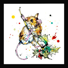 Print Open Edition Floral - Just Hanging Around-30 x 30-Black Box Frame (No Mount)