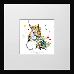 Print Open Edition Floral - Just Hanging Around-12 x 12-Small Flat Black Frame