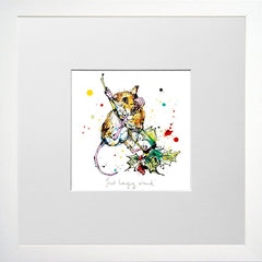 Print Open Edition Floral - Just Hanging Around-12 x 12-Small Flat White Frame