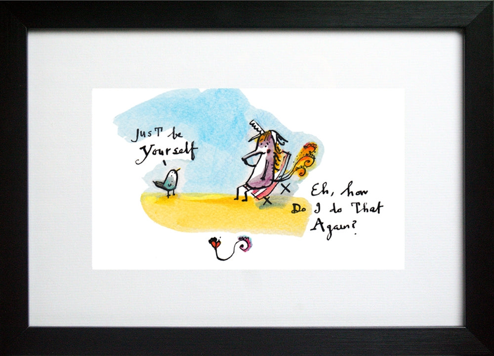 Just Be Yourself Black Frame