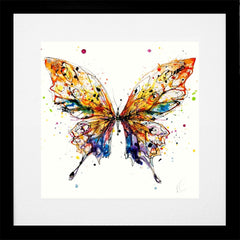 Print Open Edition Animals - Kaleidoscope -30 x 30-Black Box Frame (With Mount)