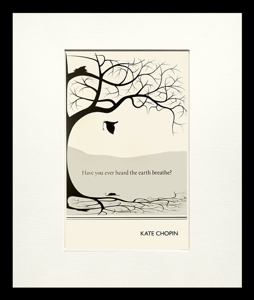 Postcard - Kate Chopin - Small Flat Black Frame
