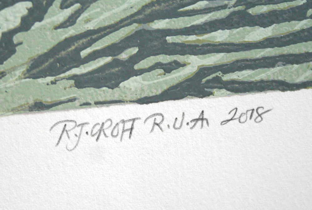 Linocut Print - Co Antrim Kinbane Castle 2018