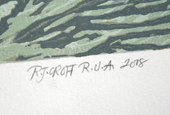 Linocut Print - Co Antrim Kinbane Castle 2018