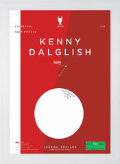 Liverpool - Kenny Dalglish vs Club Brugge 1978-30 x 42-Flat White Frame