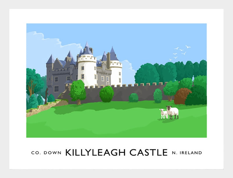 Co Down - Killyleagh Castle Frame White 40x30 No Mount