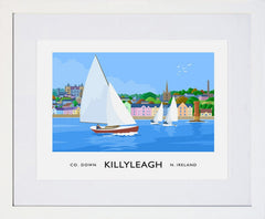 Co Down - Killyleagh Frame White 40x30 With Mount