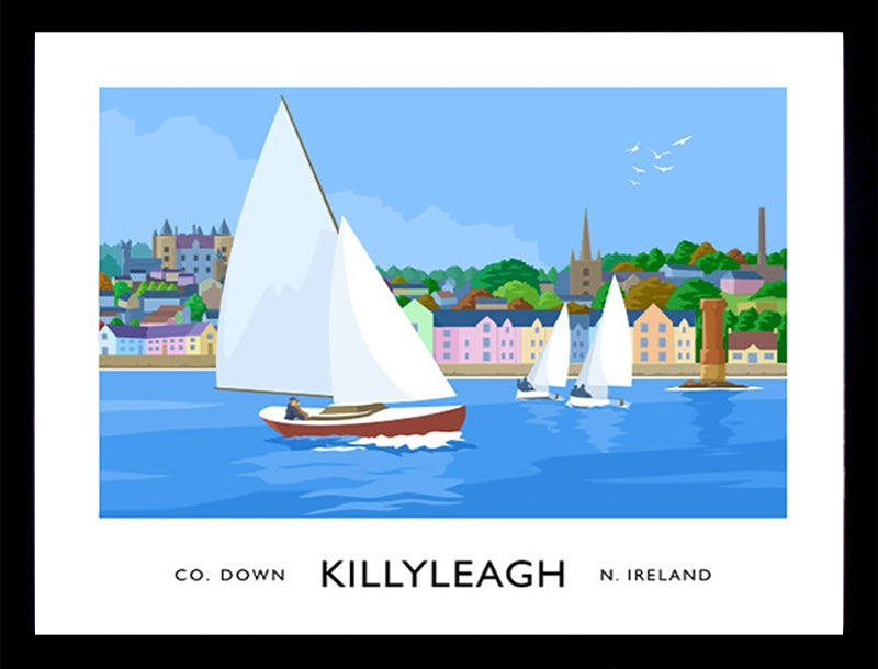 Co Down - Killyleagh Frame Black 70x50