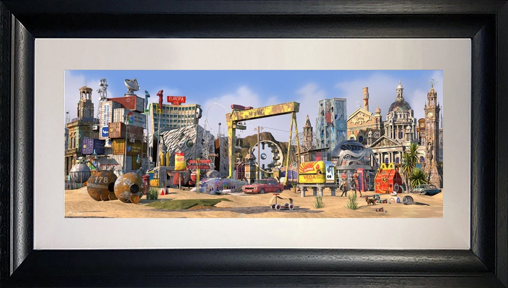 Dream Series Belfast - Kingdom Of Lagan-81 x 33-Chunky Black Frame