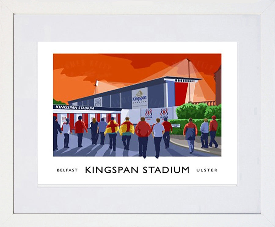 Belfast - Kingspan Stadium-40 x 30-White Box Frame (With Mount)