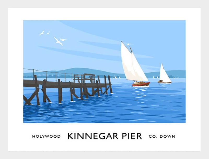 Co Down - Holywood Kinnegar Pier Holywood Frame White 70x50