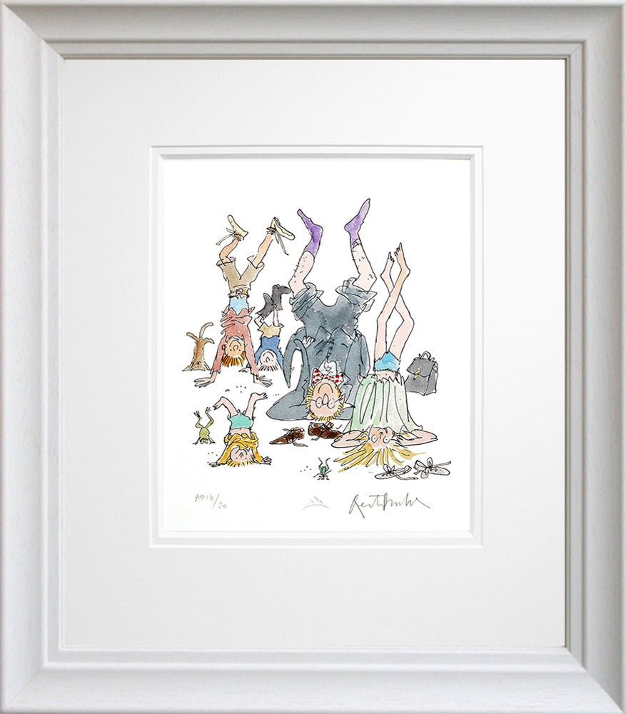 Quentin Blake Signed - L Is For Legs Artist Proof White Scoop Frame