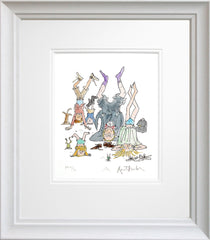 Quentin Blake Signed - L Is For Legs Artist Proof White Scoop Frame