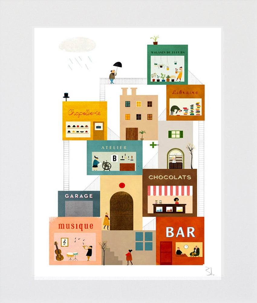 La Grand Rue Unframed