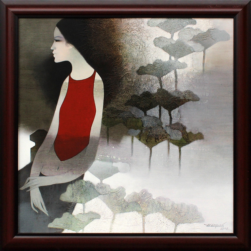 Lady In Red Framed