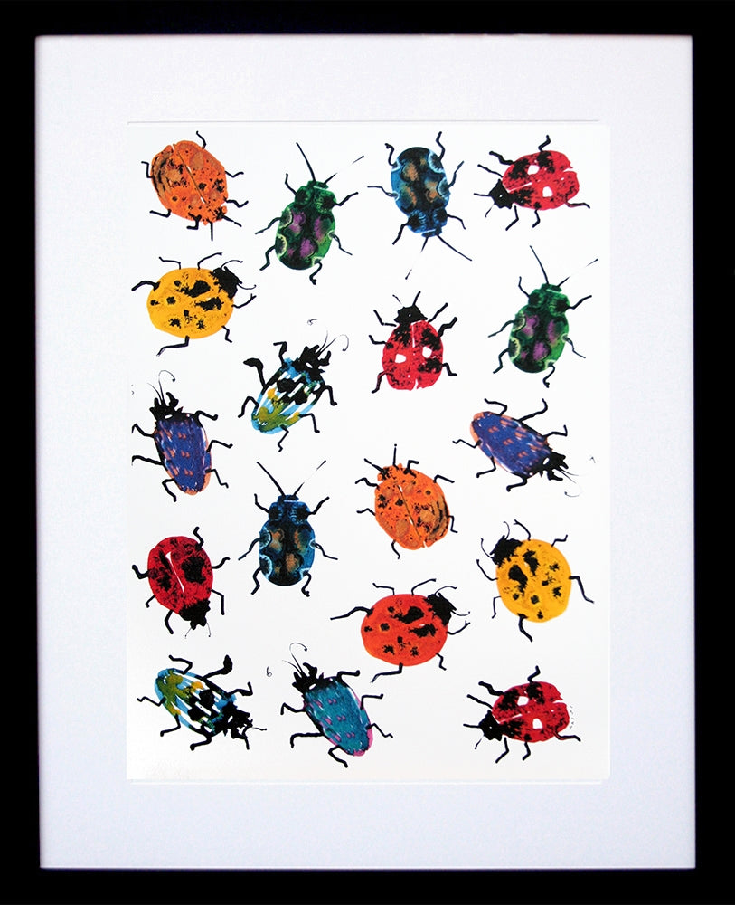 Animals Insect - Ladybirds Black Frame