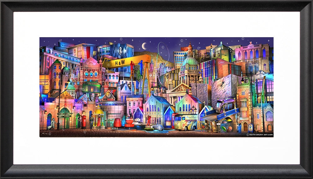 Dream Series Belfast - Lagan Lagoon-81 x 33-Black Scoop Frame