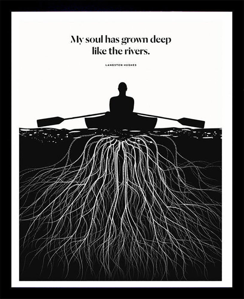Langston Hughes - Soul Black Box Frame