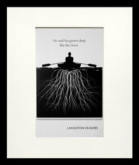 Postcard - Langston Hughes - Small Flat Black Frame