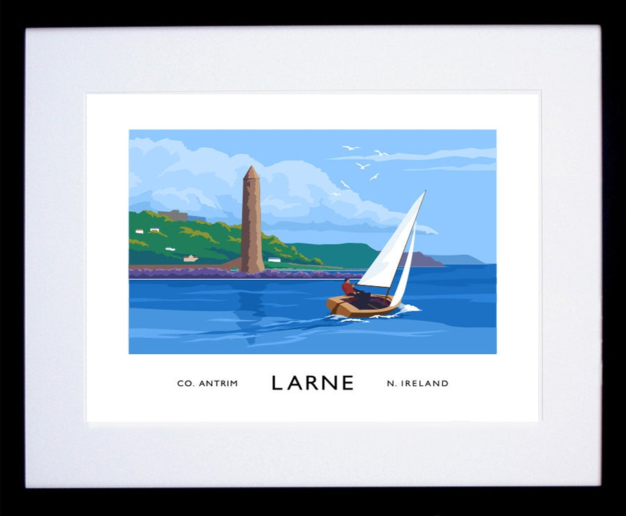 Co Antrim - Larne Frame Black 40x30withmount
