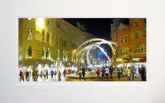 Belfast - Late Shopping Arthur Square Belfast Unframed 71x45