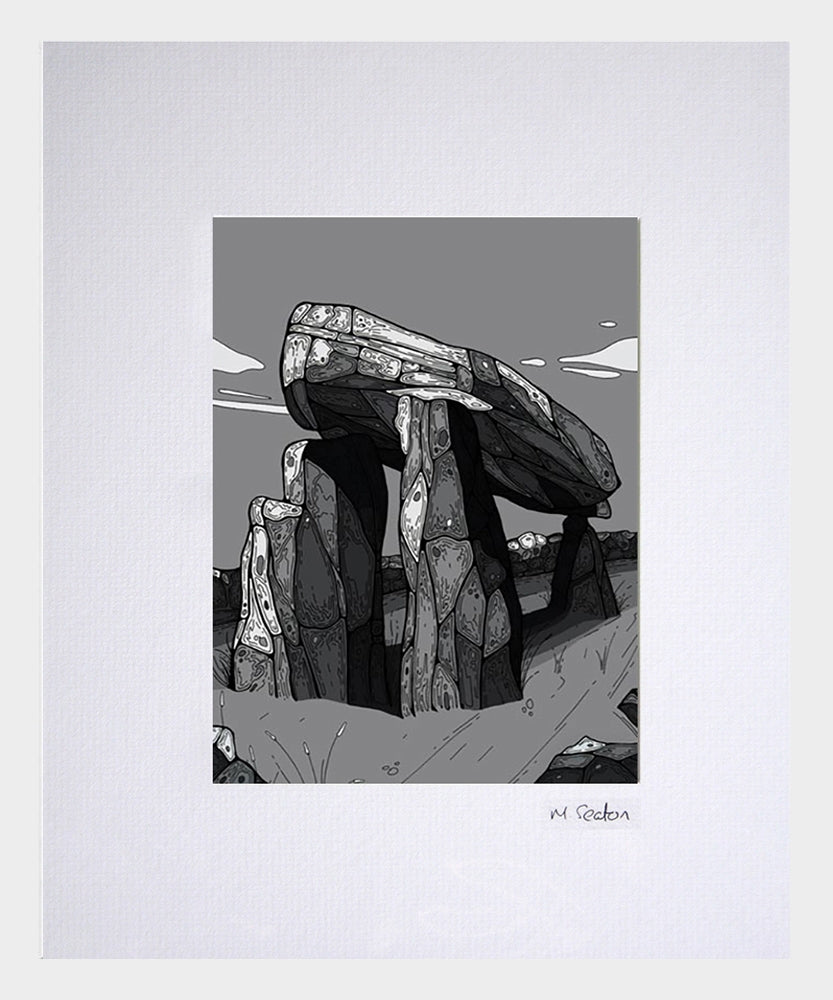 Legananny Dolmen-16 x 11.5-Small Flat White Frame