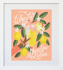 Lemons to Lemonade White Frame